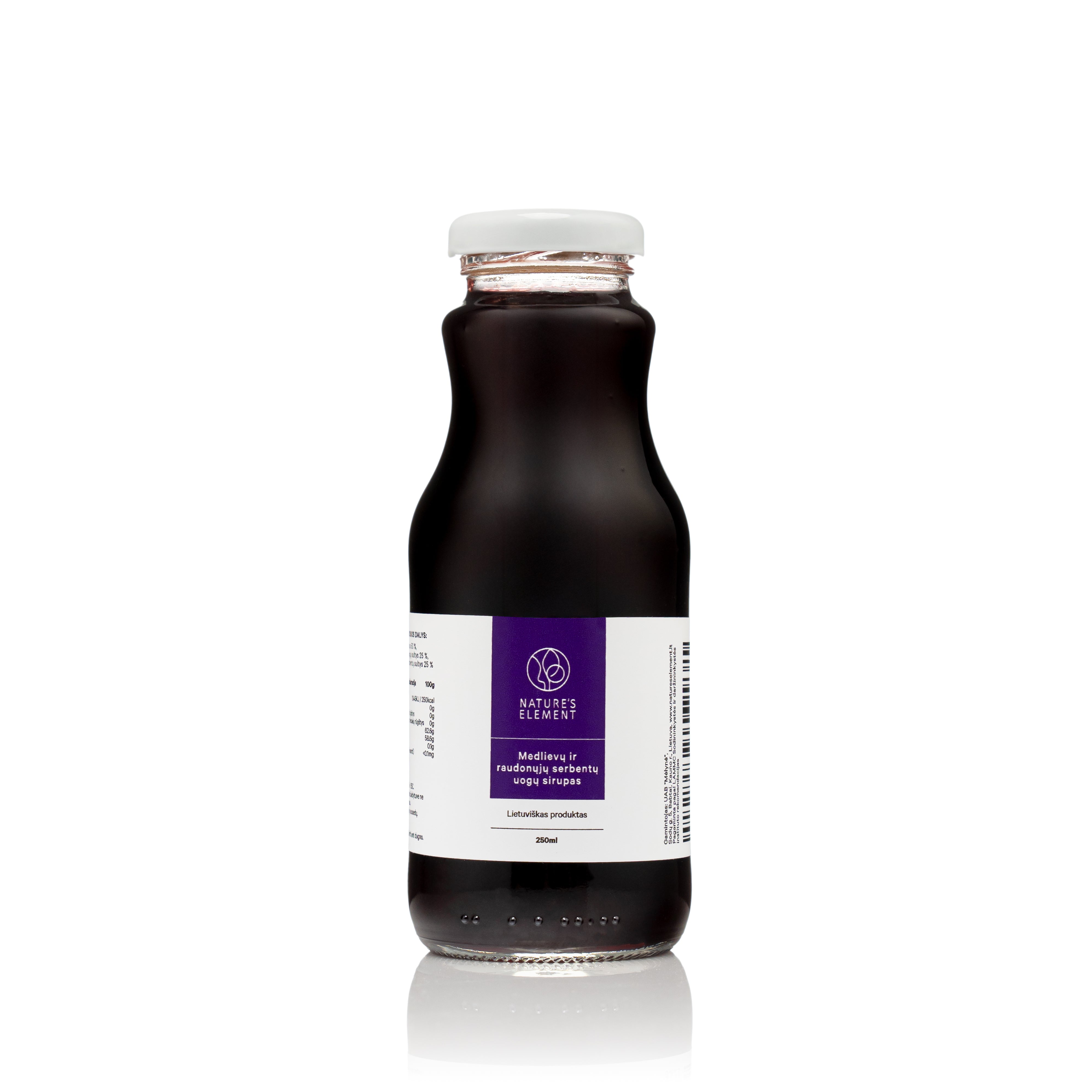 Medlievų ir raudonųjų serbentų uogų sirupas 250 ml